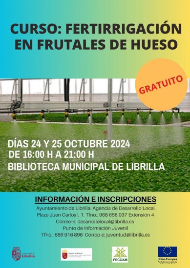 CURSOS DEL SECTOR AGRARIO PROGRAMADOS EN EL MES DE OCTUBRE