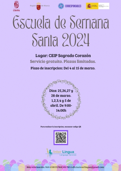 AMPLIACIÓN FECHA DE INSCRIPCIÓN ESCUELA DE SEMANA SANTA 2024