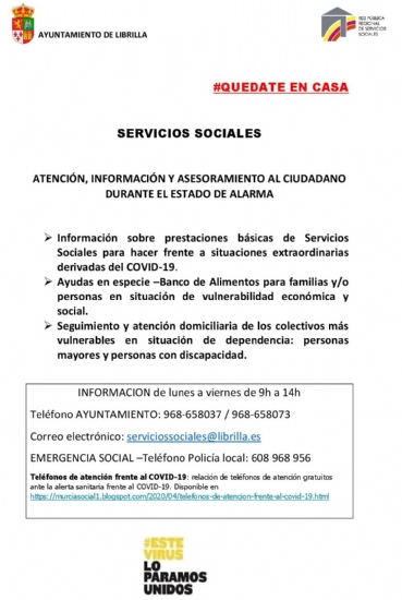 SERVICIOS SOCIALES - AYUNTAMIENTO DE LIBRILLA -