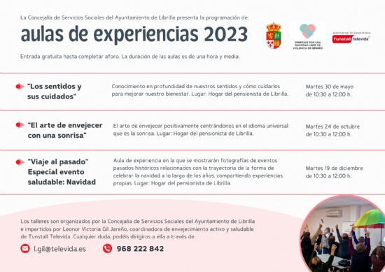 AULAS DE EXPERIENCIAS 2023 (ENVEJECIMIENTO ACTIVO)