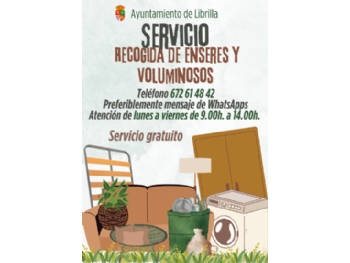 SERVICIO DE RECOGIDA DE ENSERES Y VOLUMINOSOS. AYUNTAMIENTO DE LIBRILLA.